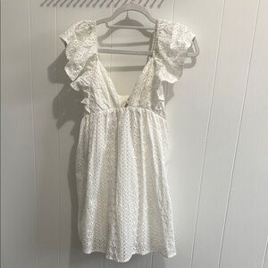 White Ruffle Dress